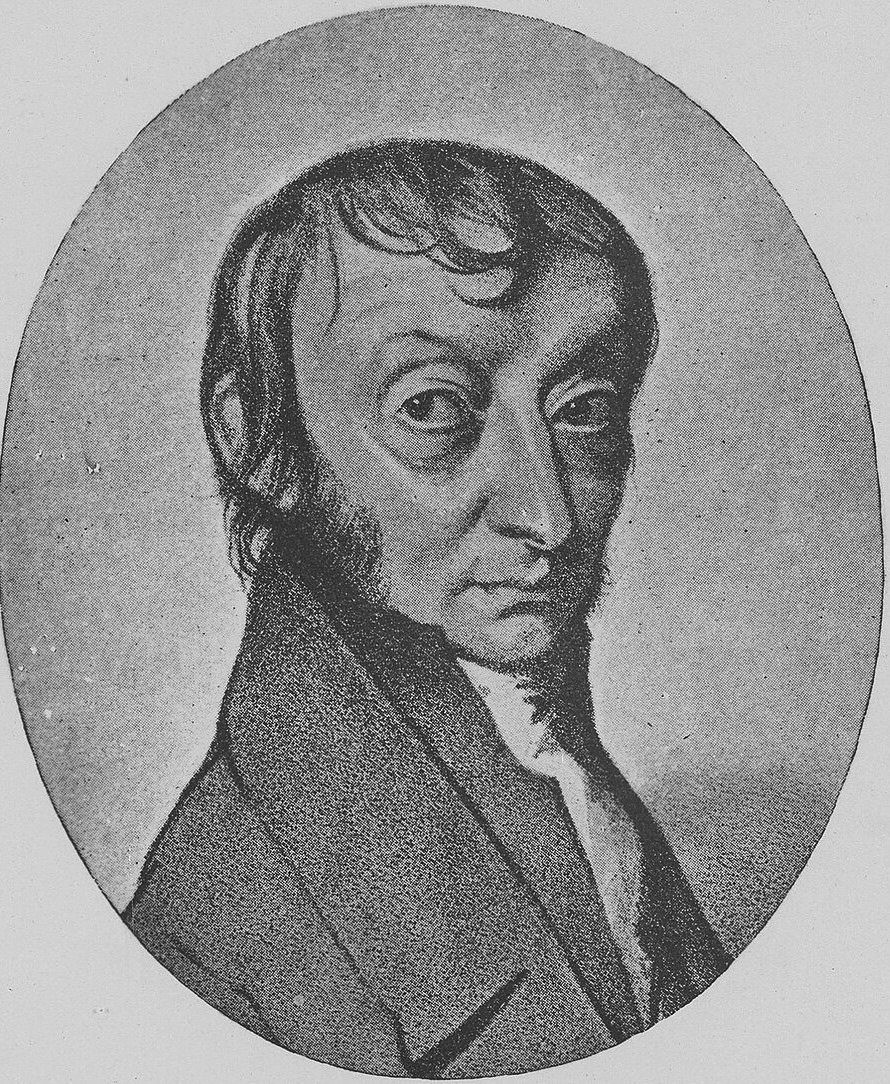 Engraved portrait of Amedeo Avogadro, head turned slightly to his left, in a dark coat and white cravat.